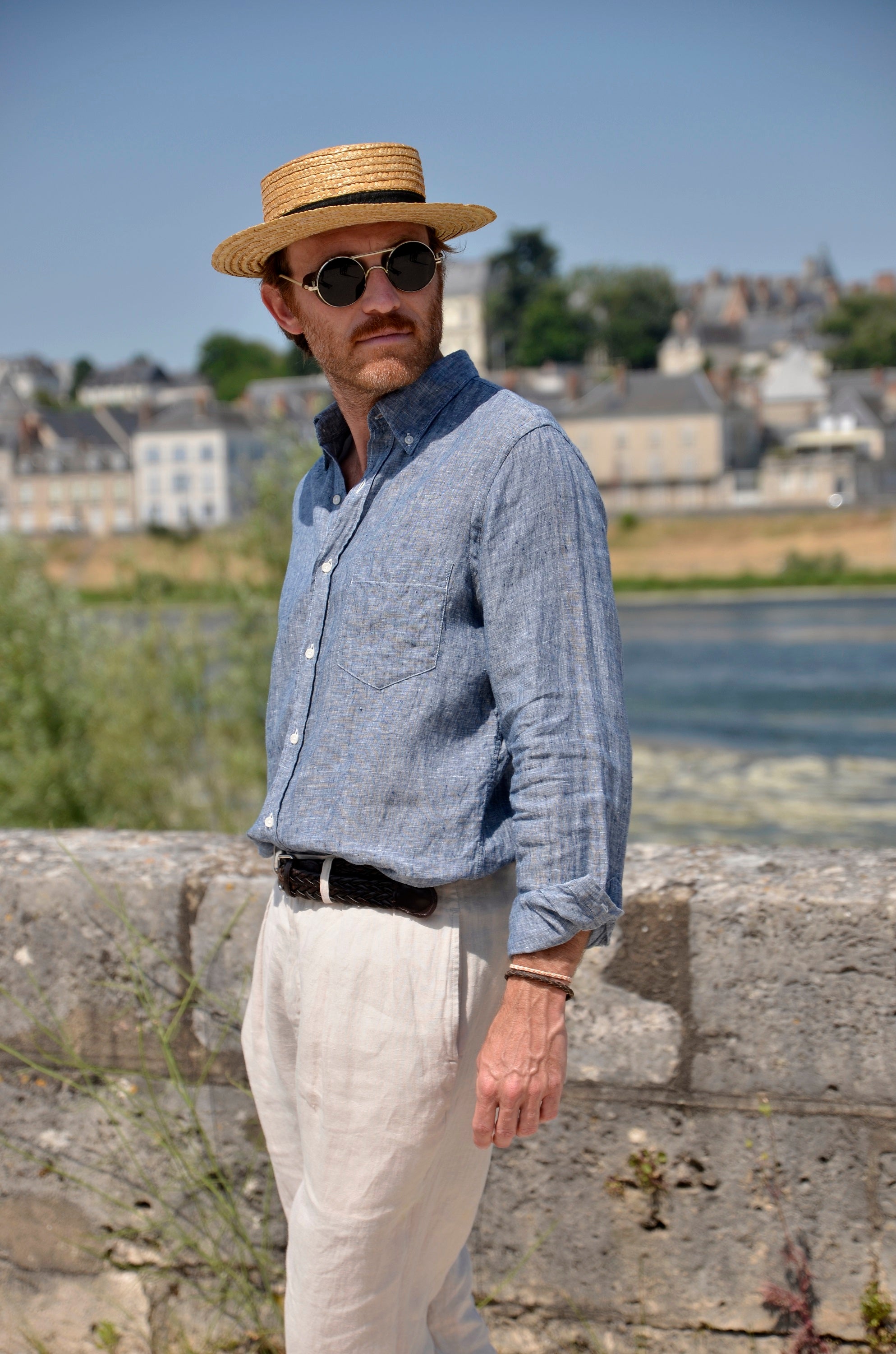 Chemise Chambray de lin Irlandais