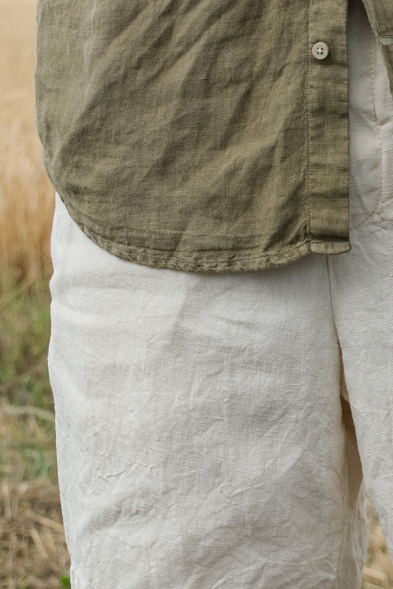 Short en lin Ivoire – Teinture végétale artisanale