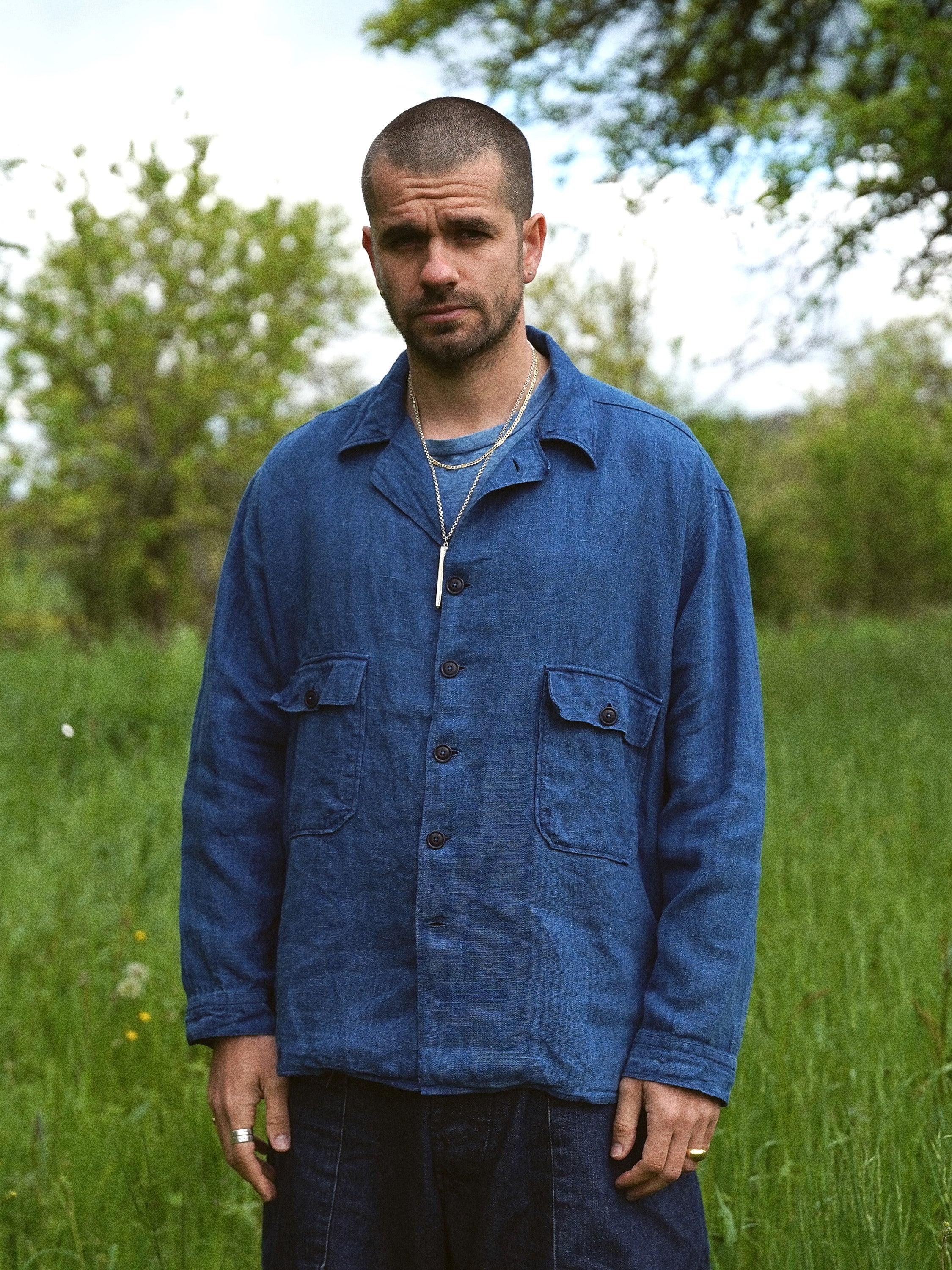 Surchemise "Full Linen Jacket" Histon by Boras - Indigo