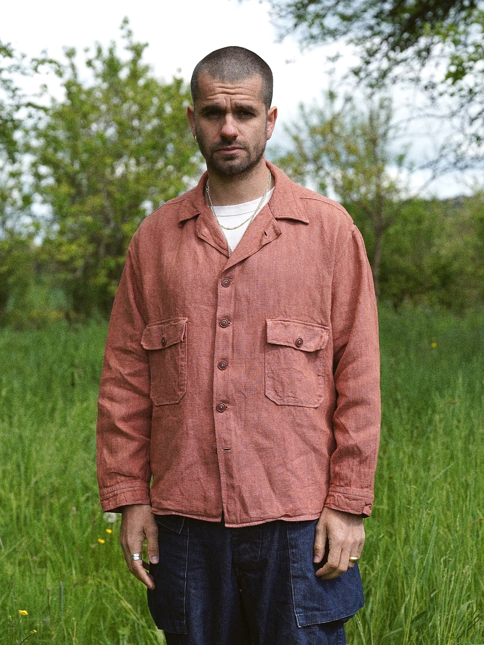 Surchemise "Full Linen Jacket" Histon by Boras - Old Pink