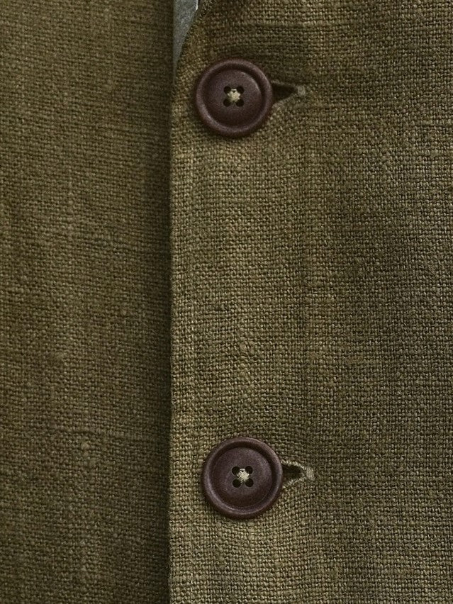 Surchemise "Full Linen Jacket" Histon by Boras - Olive Vintage