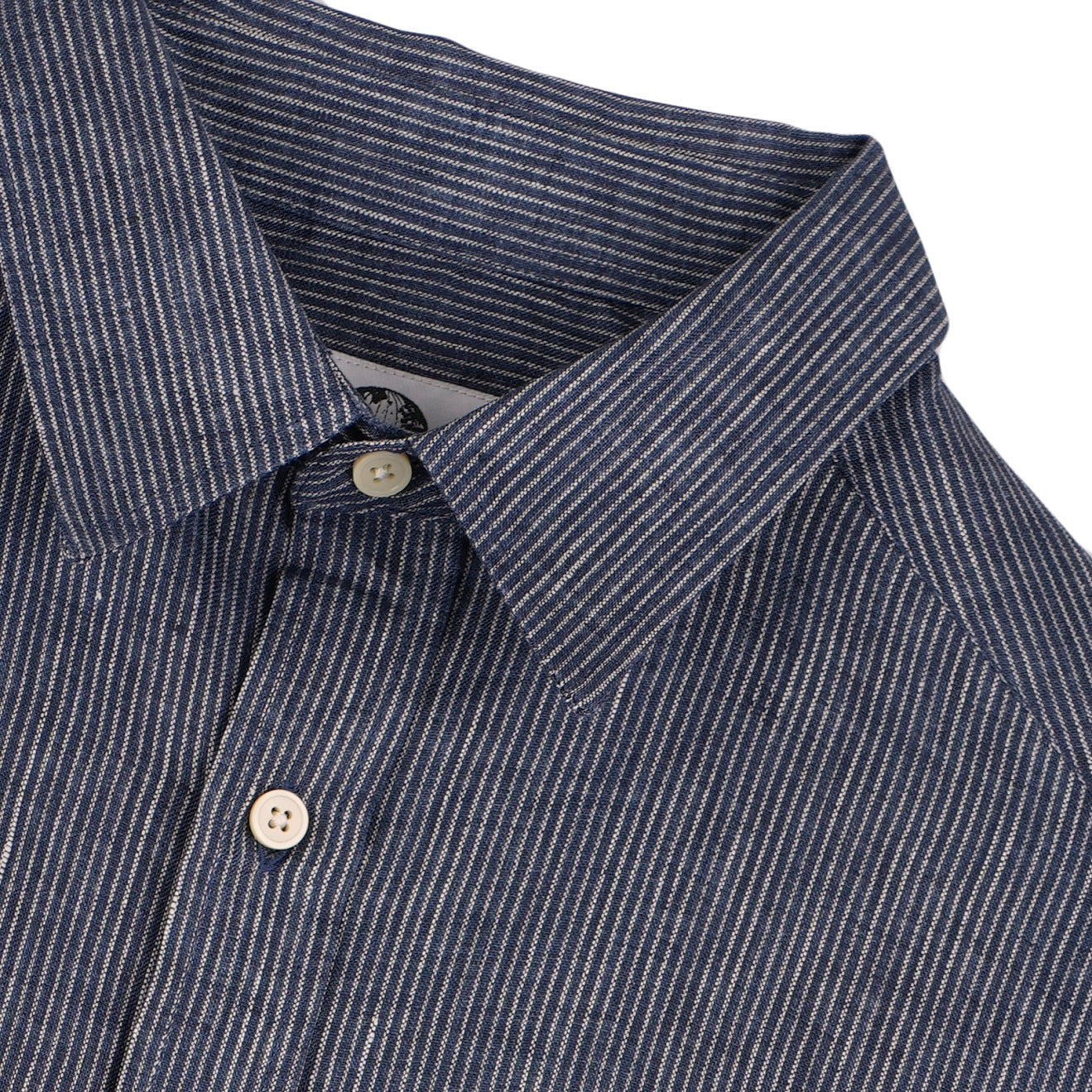 Chemise à fines rayures - Bleu navy Blanc