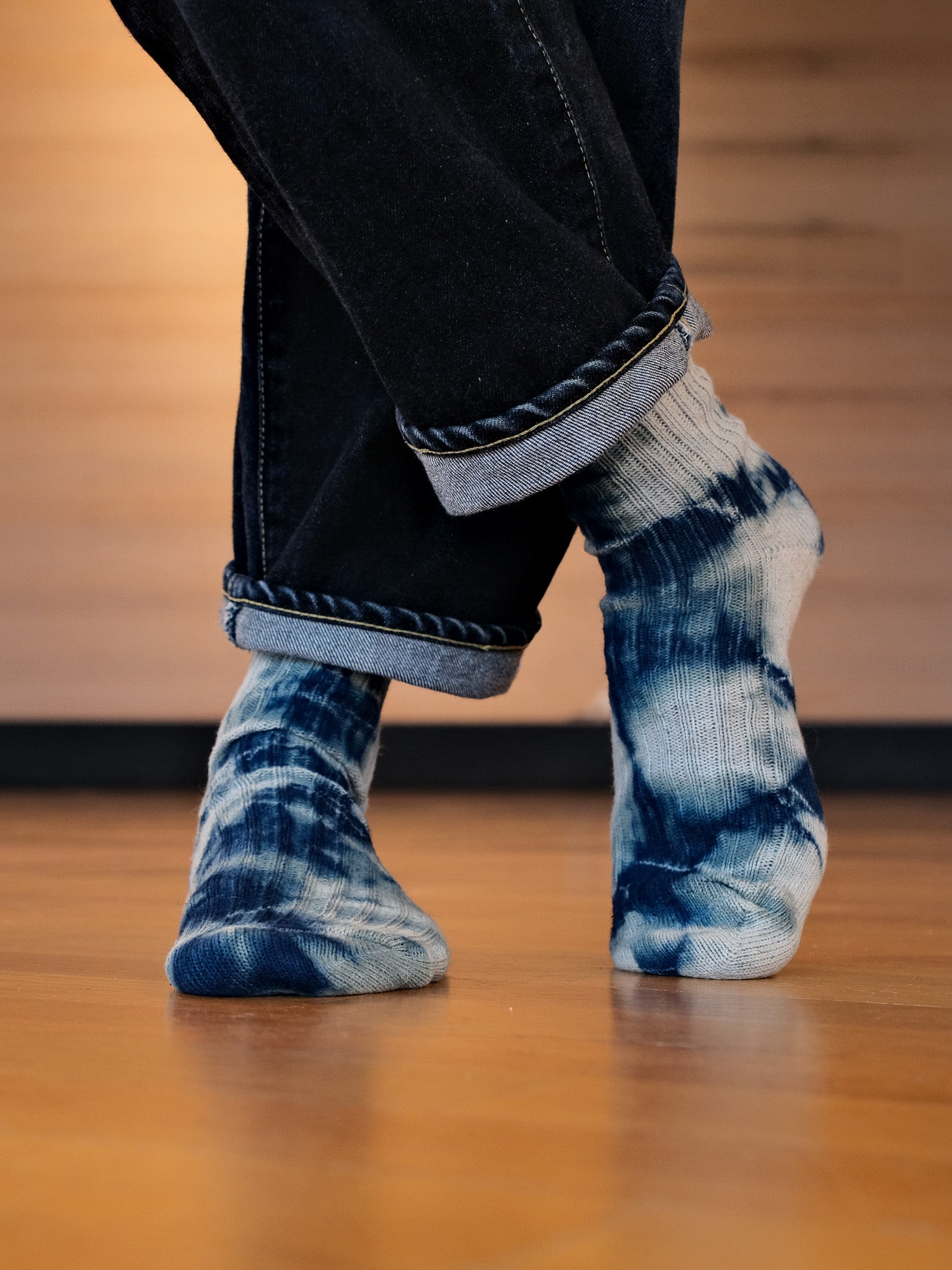 Chaussettes Lin Bio / Coton Bio - Indigo Nagashi