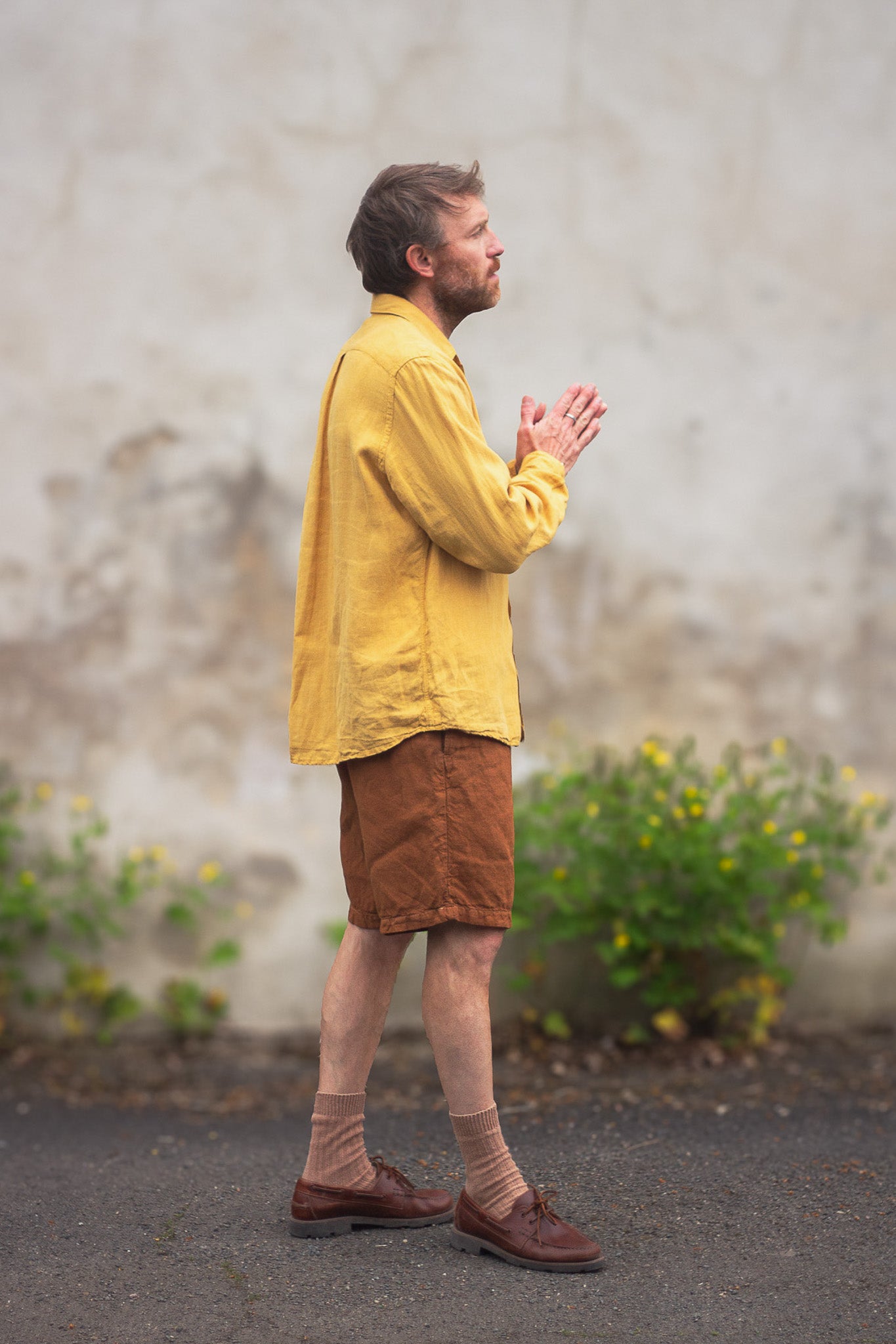 Chemise en lin Tournesol – Teinture végétale artisanale