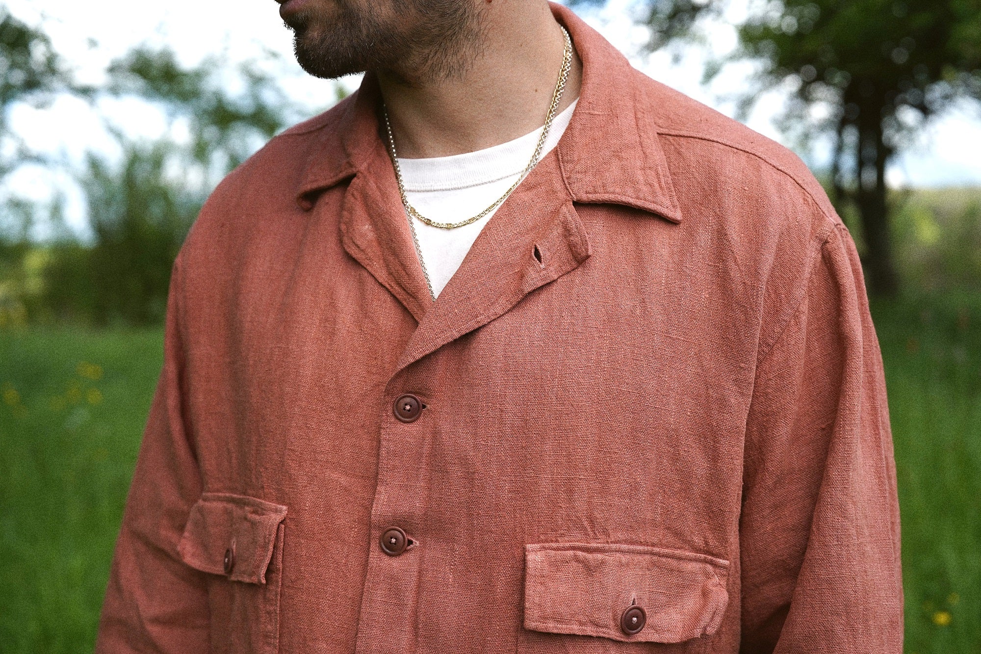 Surchemise "Full Linen Jacket" Histon by Boras - Old Pink